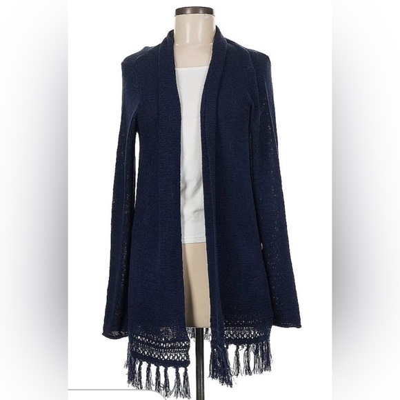 Lilly Pulitzer Sweaters - Lilly Pulitzer Deep Blue Fringe Cardigan